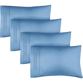 Pillowcase Set of 4 Soft Double Brushed Microfiber