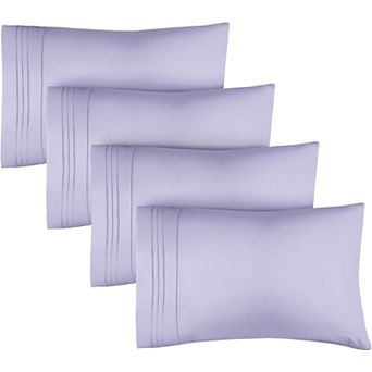 Pillowcase Set of 4 Soft Double Brushed Microfiber