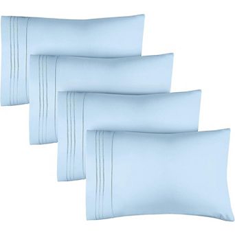 Pillowcase Set of 4 Soft Double Brushed Microfiber