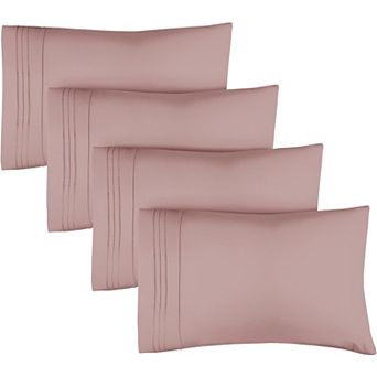 Pillowcase Set of 4 Soft Double Brushed Microfiber