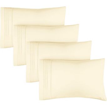 Pillowcase Set of 4 Soft Double Brushed Microfiber