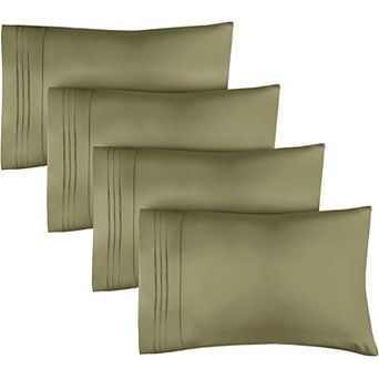 Pillowcase Set of 4 Soft Double Brushed Microfiber