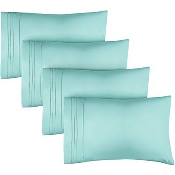 Pillowcase Set of 4 Soft Double Brushed Microfiber