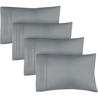 Pillowcase Set of 4 Soft Double Brushed Microfiber
