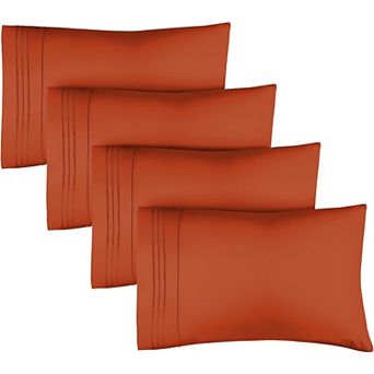 Pillowcase Set of 4 Soft Double Brushed Microfiber