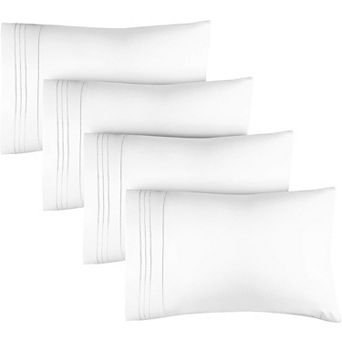 Pillowcase Set of 4 Soft Double Brushed Microfiber
