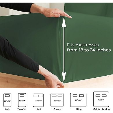 4 Piece Extra Deep Pocket Microfiber Sheet Set