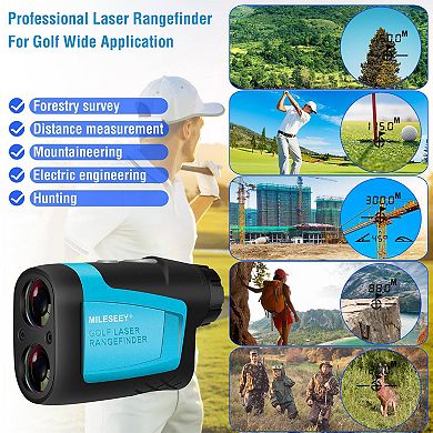 MiLESEEY Laser Golf Rangefinder 600m/656yd, 6X Magnification for Golf & Hunting