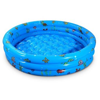 51x13” Inflatable Family Pool for Kids, Foldable Swim Pool w/ Drain Plug & 4 Valves