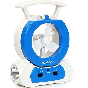 Desk Cooling Fan with LED Lamp 180° Adjustable USB Fan with Flashlight for Home, Camping, Travel