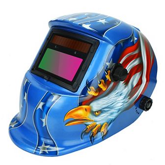 Welding Helmet Solar Powered Auto Darkening Hood, Adjustable Shade 9-13 for MIG/TIG/Arc Welding