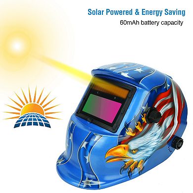 Welding Helmet Solar Powered Auto Darkening Hood, Adjustable Shade 9-13 for MIG/TIG/Arc Welding