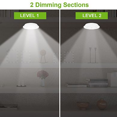 3PCS LED Battery Night Lights with Remote Dimmable Stick-On Closet Lamps