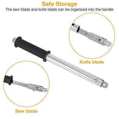 6-in-1 Multi Tool Survival Kit Shovel Axe Knife Saw with Pouch for Camping