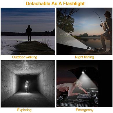 8000LM Bike Light Set Waterproof LED Front Headlamp & Rear Safety Flashlight