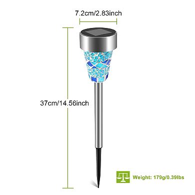 6Pcs Solar Garden Lights Outdoor Waterproof Pathway Lamps IP44 Landscape Lawn Lights for Yard Drive