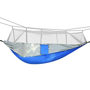 600lbs 2-Person Camping Hammock with Mosquito Net, Straps & Carry Bag