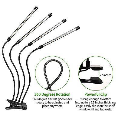 iMounTEK 80W LED Grow Light for Indoor Plants, Full Spectrum with Timer & 10 Dimming Levels