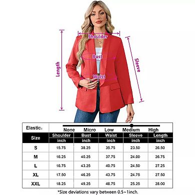 Women's Sculpted Shawl Collar Blazer with Flap Pockets Timeless Transitional Tailoring