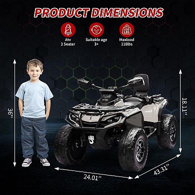 24V Ride On ATV for Kids 2 Seater Electric Ride On Car