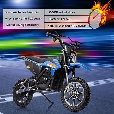 Kids Electric Dirt Bike, 36V Electric Off-Road Motorcycle