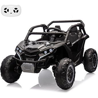 24V Kids 2-Seater Off-Road UTV, 4WD Electric Ride-On Car