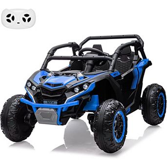 24V Kids 2-Seater Off-Road UTV, 4WD Electric Ride-On Car