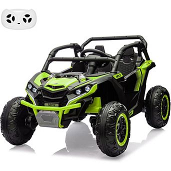 24V Kids 2-Seater Off-Road UTV, 4WD Electric Ride-On Car