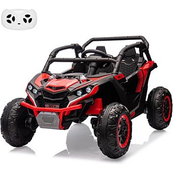 24V Kids 2-Seater Off-Road UTV, 4WD Electric Ride-On Car