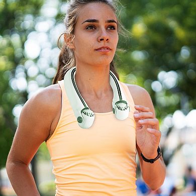 Portable Neck Fan Hands-Free Personal Cooling Fan with 3 Speeds & 360° Airflow for Home Travel