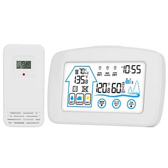 Wireless Weather Station with Clock, Indoor/Outdoor Thermometer & Humidity Monitor, 196FT Range