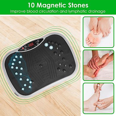 Vibration Exercise Machine with Resistance Bands & Remote Full Body Home Fitness Platform