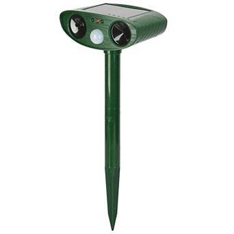 Solar Ultrasonic Animal Repeller with PIR Motion Sensor, IPX4 Waterproof Pest Deterrent for Yard