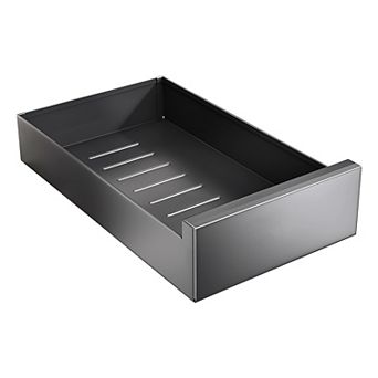Pull Out Cabinet Organizer Black Carbon Steel Slide Out Drawer for Kitchen Bathroom