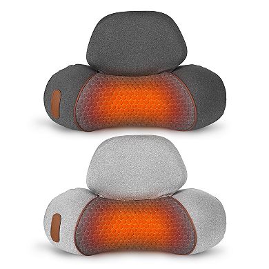 3-in-1 Neck Massager Pillow Vibration, Heating & Airbag Stretch with Memory Foam & Storage Bag