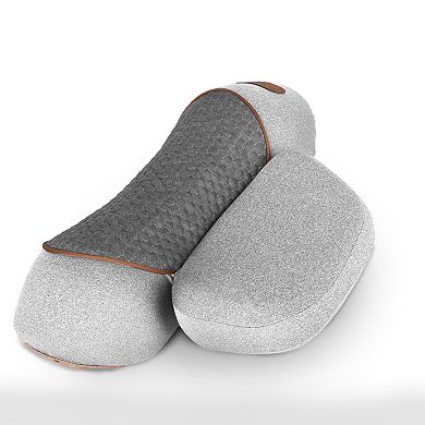 3-in-1 Neck Massager Pillow Vibration, Heating & Airbag Stretch with Memory Foam & Storage Bag