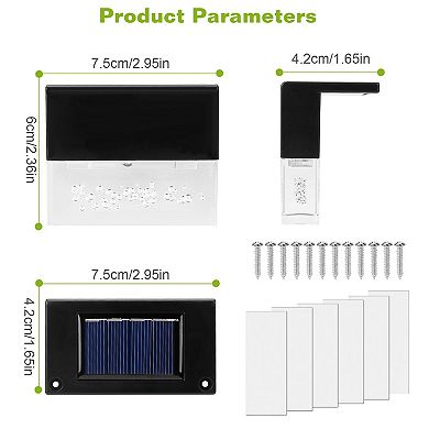 6-Pack Solar Deck Lights, Acrylic Bubbles, Waterproof IP55, Warm White & Color Changing Patio Lamps