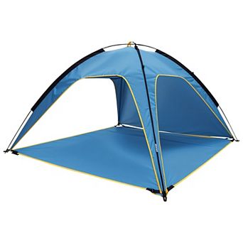 Waterproof Beach Tent for 4-6 People with 3 Doors, UPF50+ Canopy & Carry Bag - Easy Setup