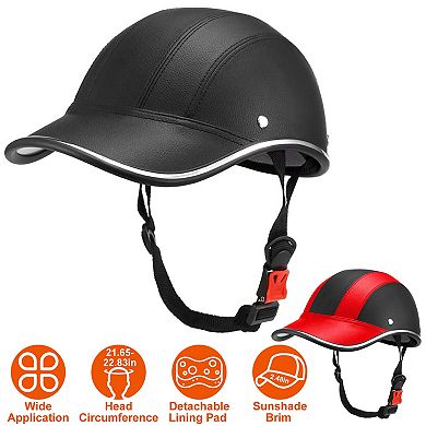 Safety Bike Helmet Adjustable Windproof Cycling Hat with Sunshade & Anti-UV