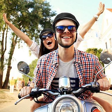 Safety Bike Helmet Adjustable Windproof Cycling Hat with Sunshade & Anti-UV