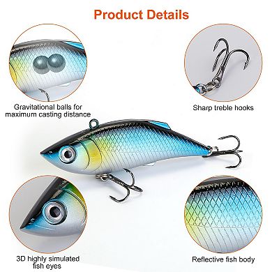 383pcs Fishing Lures Tackle Box Bass Fishing Kit with Crankbaits, Spinnerbaits & Soft Plastics