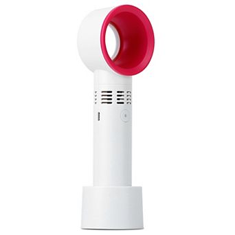 Portable Handheld Bladeless Fan Rechargeable USB Desktop Cooling Fan with 3 Speeds & LED