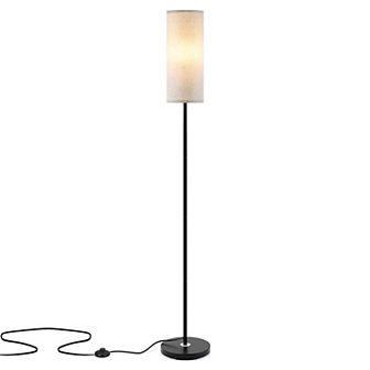 74.8” Tall Floor Lamp with Shade 3200K Warm Light, Foot Switch, 6W Bulb for Living Room/Bedroom