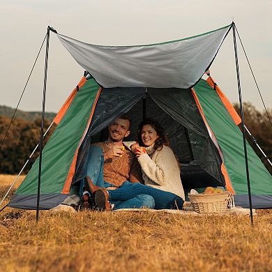 Outdoor Camping Tent 4-5 Person Waterproof Foldable with 2 Mesh Windows