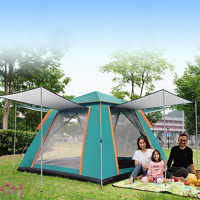 Outdoor Camping Tent 4-5 Person Waterproof Foldable with 2 Mesh Windows