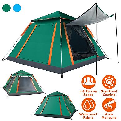 Outdoor Camping Tent 4-5 Person Waterproof Foldable with 2 Mesh Windows