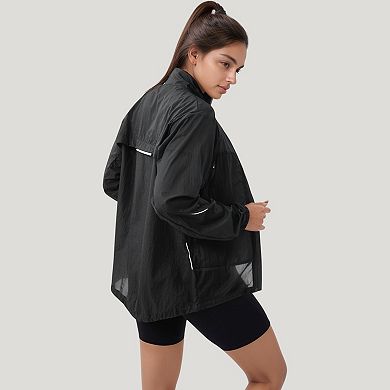 Women's Lightweight Full Zip Sun Protection Jacket with Long Sleeves and High Neck