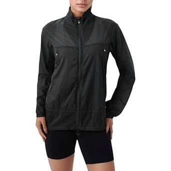 Women's Lightweight Full Zip Sun Protection Jacket with Long Sleeves and High Neck