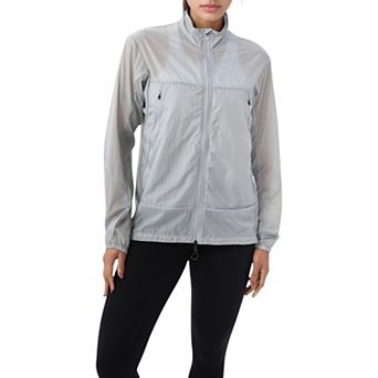 Women's Lightweight Full Zip Sun Protection Jacket with Long Sleeves and High Neck