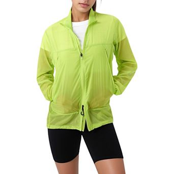 Women's Lightweight Full Zip Sun Protection Jacket with Long Sleeves and High Neck